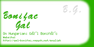 bonifac gal business card
